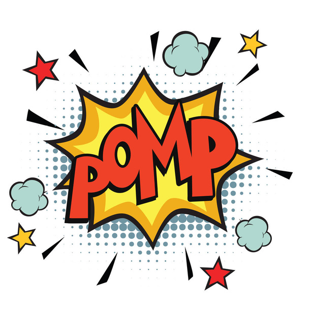 pomp comic word - Vector, Image