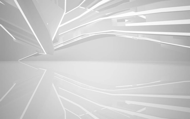 white interior with smooth objects - Zdjęcie, obraz