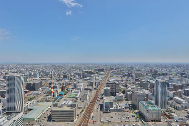 the Aerial view in  SAPPORO, HOKKAIDO jp - Photo, Image