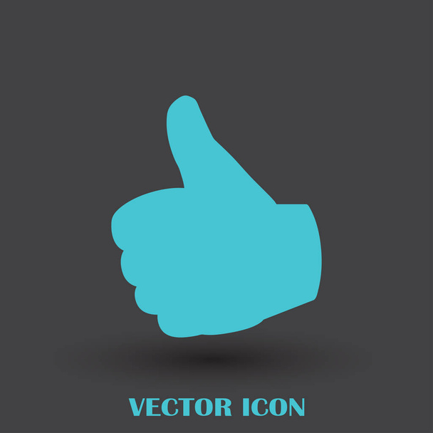 Vektor Daumen hoch Icon, flache Icon Vektor Illustration. - Vektor, Bild