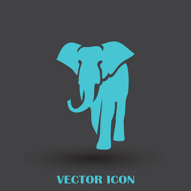 Elephant vector web icon - Vector, Image