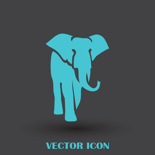 Elephant vector web icon - Vector, Image