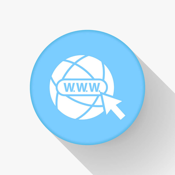 Symbool van het World wide web. Globe. Platte ontwerpset. Dank u lint. Vector - Vector, afbeelding