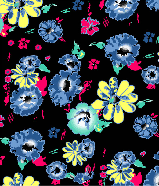 Κομψό λουλούδι μοτίβο - Διάνυσμα, εικόνα