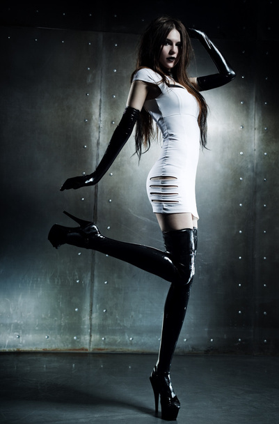 Young sexy goth woman - 写真・画像