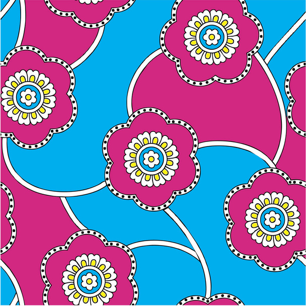 Elegant Flower pattern with beautiful background  - Vector, Image