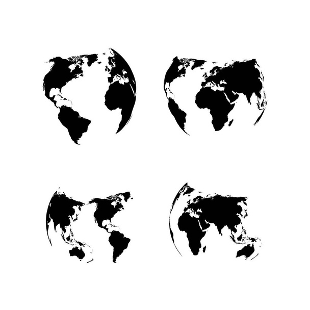 Globe vector silhouet  - Vector, afbeelding
