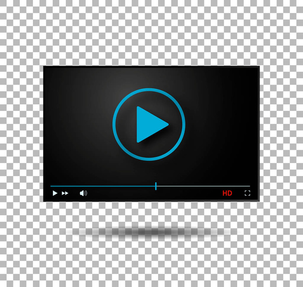 Відеоплеєр Векторна кнопка відтворення сучасний плеєр
 - Вектор, зображення