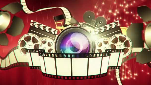 Cinema Reels Rewinding. Cinema Broadcast - Footage, Video