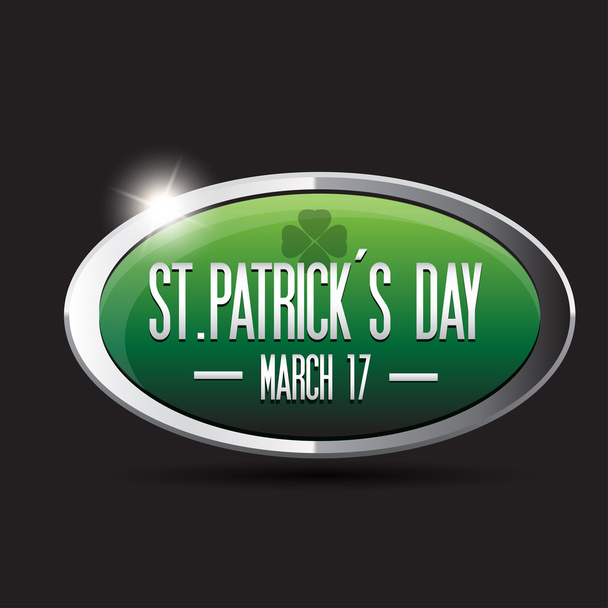 St. Patrick´s Day - March 17 button - Vector, Imagen