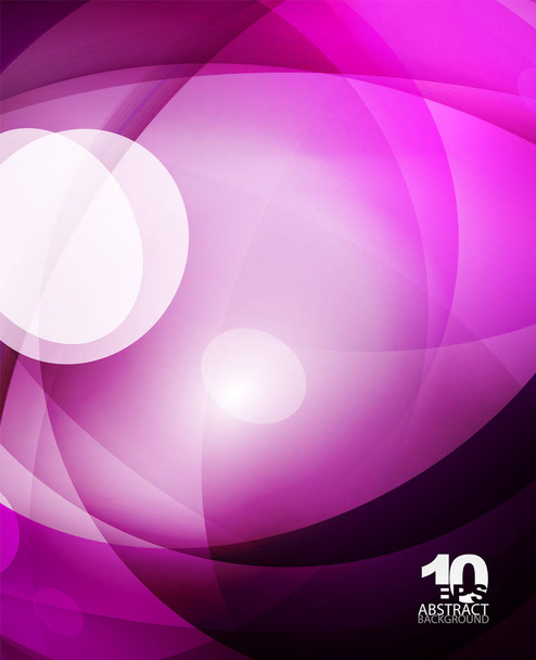 Glossy glass shiny bubble abstract background, wave lines - Vector, Image