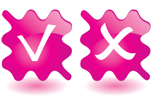 Botones cuadrados rosados
 - Vector, imagen