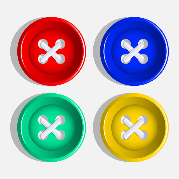 Botones. Juego de botones multicolores. Vector
. - Vector, imagen
