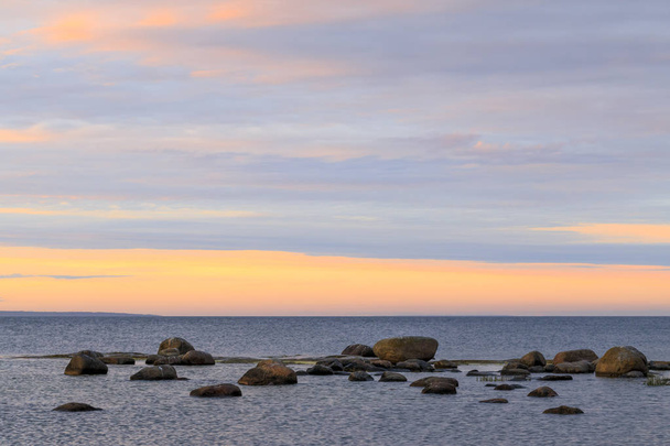 Zonsondergang in stoney kust - Foto, afbeelding