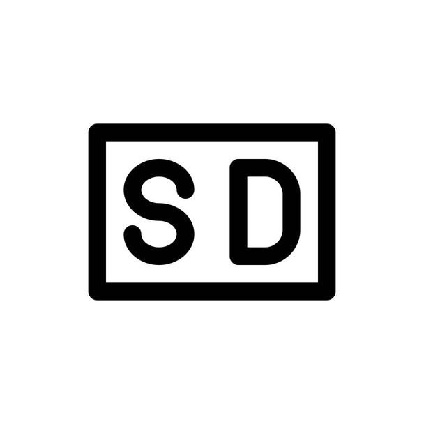 sd multimedia icon - Vector, Image