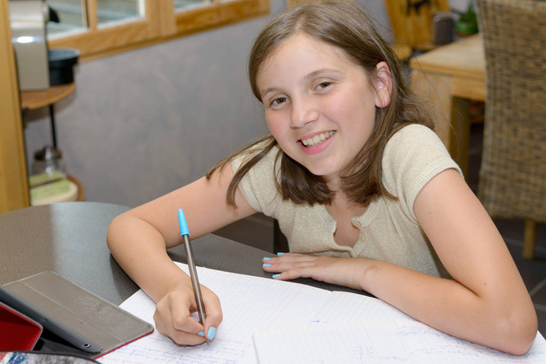 dospívající dělat domácí úkoly - Fotografie, Obrázek