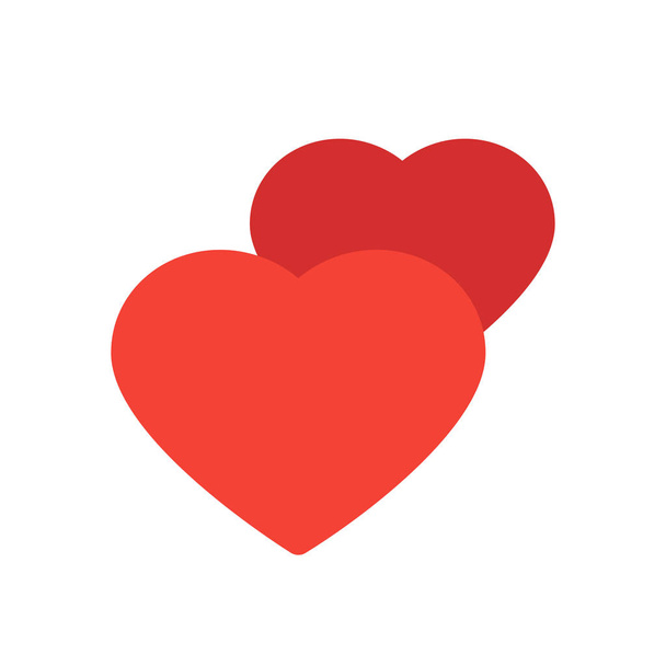 Dos corazones icono web
 - Vector, Imagen