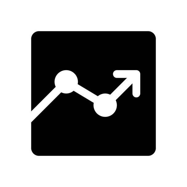 Aufwärtstrend Linie Diagramm Web-Symbol - Vektor, Bild