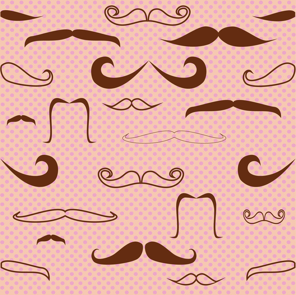 Mustaches seamless - Vector, Image
