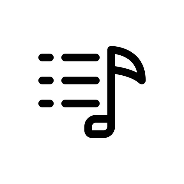zene lejátszási lista ikon - Vektor, kép
