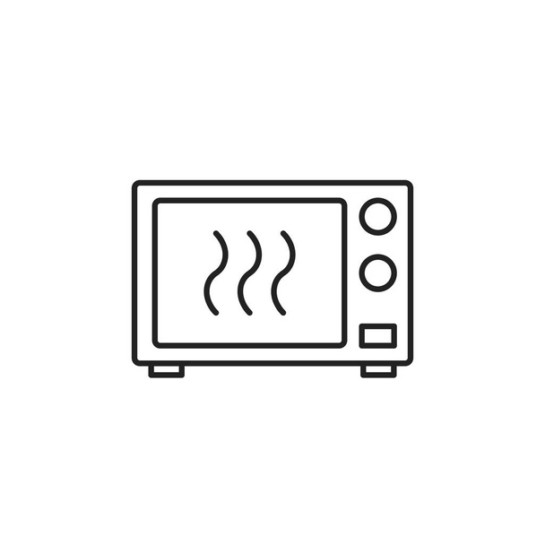 Микроволновая плоская векторная икона. Иллюстрация логотипа микроволновой печи
 - Вектор,изображение