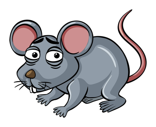 Мышь с грустным лицом
 - Вектор,изображение