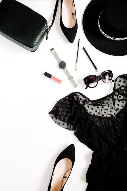 Moda moda preto estilo mulher roupas e acessórios
  - Foto, Imagem