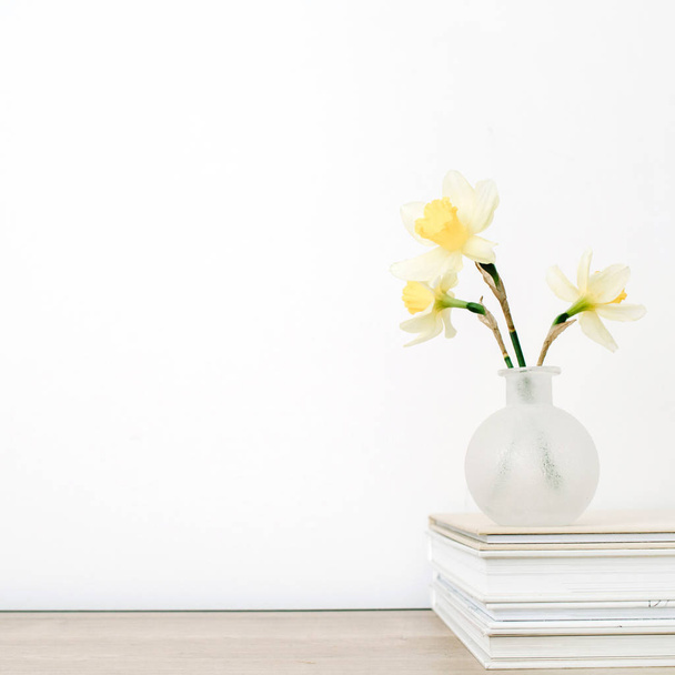 Νάρκισσος κίτρινο λουλούδια σε γλάστρα - Φωτογραφία, εικόνα