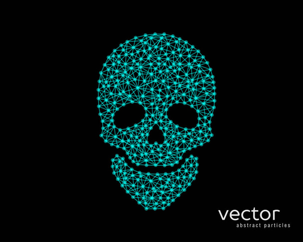Abstract vector illustration of skull. - ベクター画像