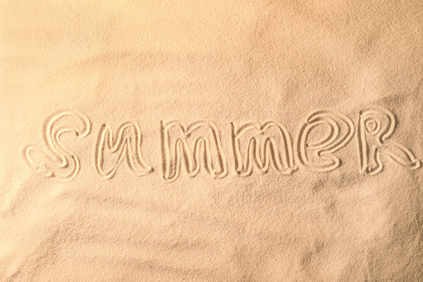 Word SUMMER on sand - Fotó, kép