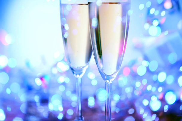 holiday concept - glasses with champagne - Zdjęcie, obraz