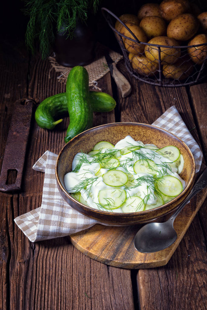 cucumber salad with yogurt  - Foto, Imagem