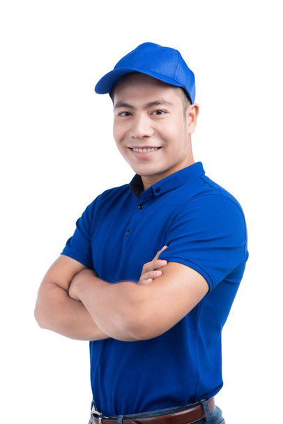 postman in blue uniform - Photo, Image