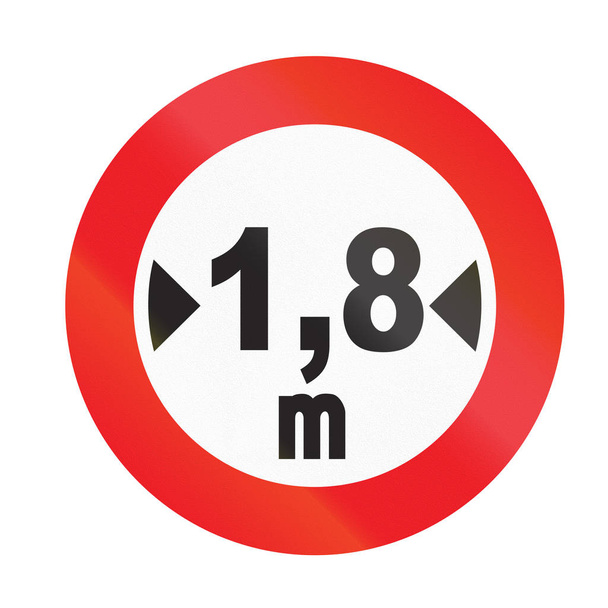 Señal de tráfico utilizada en Uruguay - Límite de ancho
 - Foto, Imagen