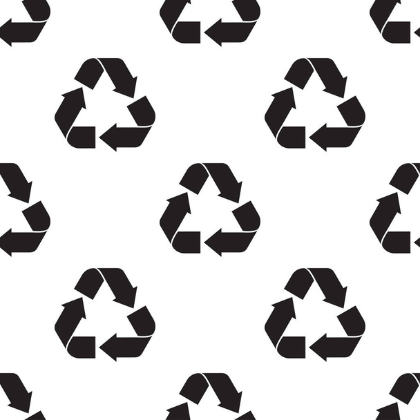 naadloze patroon met recycle - Vector, afbeelding