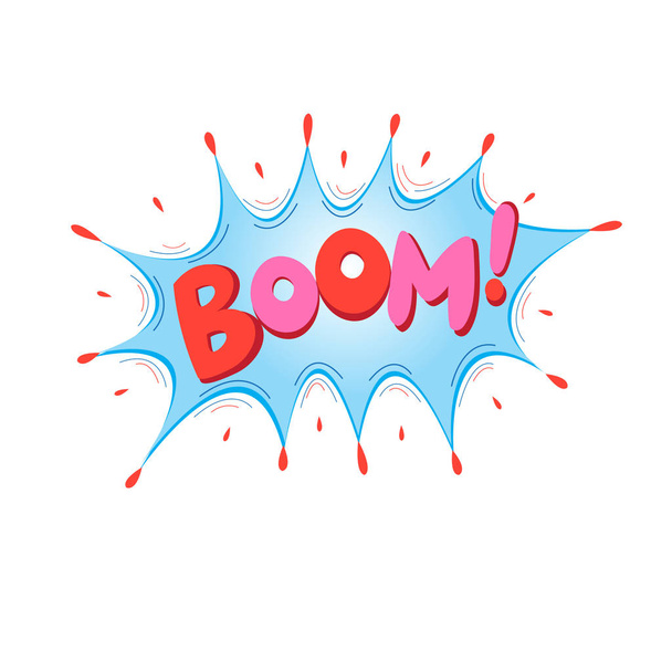 Lettering Boom, bomb - Vector, Image