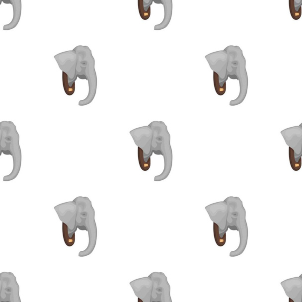 Stuffed elephant head.African safari single icon in cartoon style vector symbol stock illustration web. - Вектор, зображення