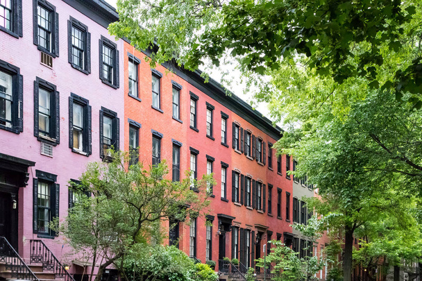 New York City utcai jelenet a történelmi Greenwich Village-nei - Fotó, kép