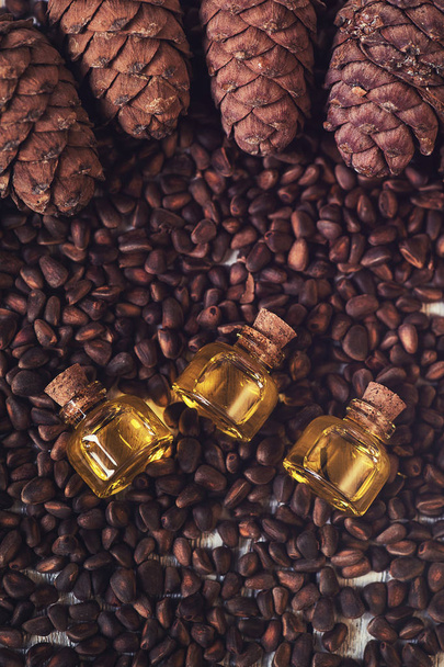 Oil of cedar nuts - Photo, Image