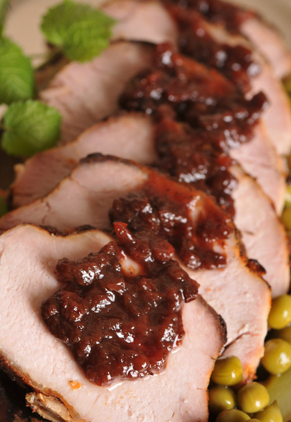 Roasted pork loin and cranberry - Photo, Image