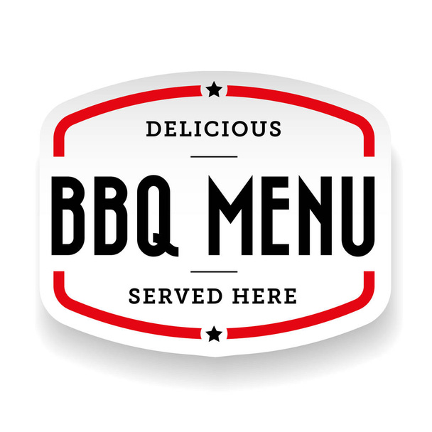 Barbecue menu Bbg vintage label - Vector, Image
