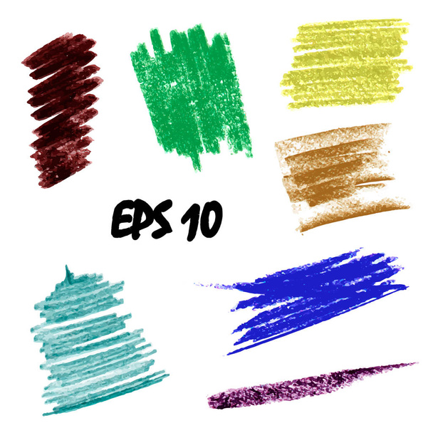 A set of pastels - Vector, Image