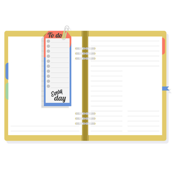 Notepad with to do list. To note the important. - Vector, Image