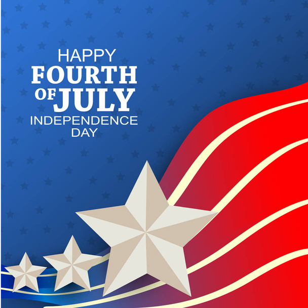 Célébration du 4 juillet pour le Happy Independence Day of America
 - Vecteur, image