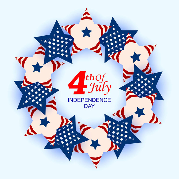 Celebración del 4 de julio por el feliz Día de la Independencia de América
 - Vector, imagen