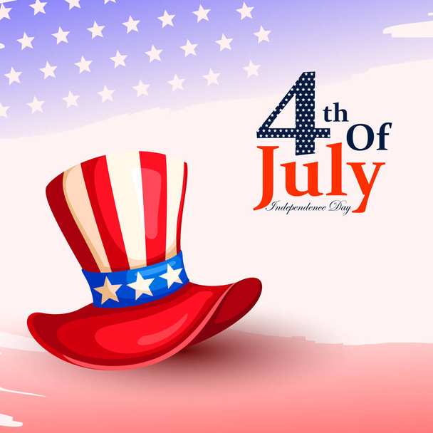 Célébration du 4 juillet pour le Happy Independence Day of America
 - Vecteur, image
