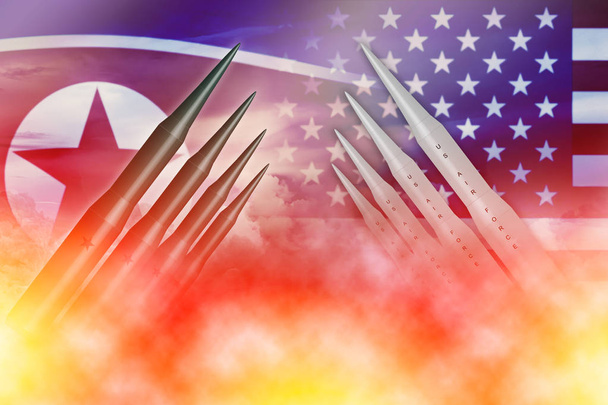 Déjeuner nord-coréen ICBM missile test attack with US America
  - Photo, image