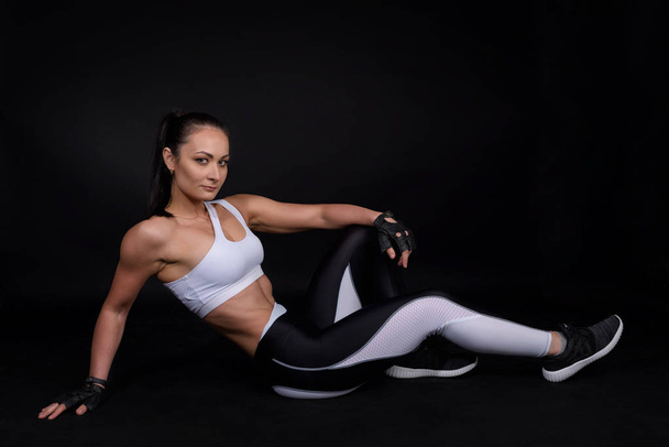Portrait of fitness athletic young woman.  - 写真・画像