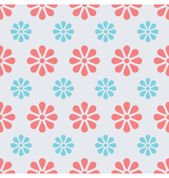  Floral Daisy Seamless Background  - ベクター画像