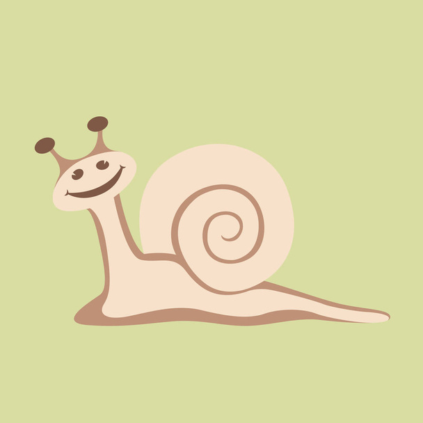 snail cartoon vector illustration style flat - Vector, Image